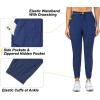 imageLittle Donkey Andy Womens Ultra Stretch Quick Dry Cool Ankle Pants Drawstring Active Travel HikingDeep Blue