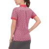 imageLittle Donkey Andy Womens Lightweight Sport Cool DRI UPF 50 Polo Shirt MoistureWicking Performance with 3ButtonsHeather Red