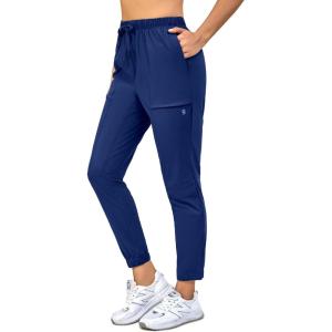 imageLittle Donkey Andy Womens Ultra Stretch Quick Dry Cool Ankle Pants Drawstring Active Travel HikingDeep Blue