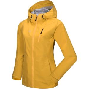 imageLittle Donkey Andy Womens Highperformance Waterproof Rain Jacket Rain Shell for Hiking TravelB5yellowhighperformance