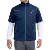 imageLittle Donkey Andy Mens Lightweight Softshell Vests Short Sleeve Jackets for Golfing Hiking RunningPure Blue