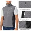 imageLittle Donkey Andy Mens Lightweight Softshell Vest Windproof Sleeveless Jacket for Running Hiking Cycling ReflctiveReflctive Grey
