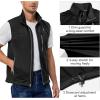 imageLittle Donkey Andy Mens Lightweight Softshell Vest Windproof Sleeveless Jacket for Running Hiking Cycling ReflctiveReflctive Pure Black