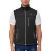 imageLittle Donkey Andy Mens Lightweight Softshell Vest Windproof Sleeveless Jacket for Running Hiking Cycling ReflctiveReflctive Pure Black