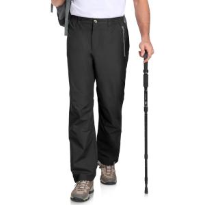 imageLittle Donkey Andy Mens Rain Waterproof Golf Pants for Men Lightweight Windproof Outdoor Fishing Hiking PantsBlack