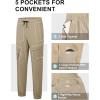 imageLittle Donkey Andy Mens Hiking Pants Lightweight Quick Dry Outdoor Running CargoCoco Khaki
