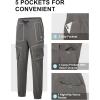 imageLittle Donkey Andy Mens Hiking Pants Lightweight Quick Dry Outdoor Running CargoDark Gray
