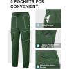 imageLittle Donkey Andy Mens Hiking Pants Lightweight Quick Dry Outdoor Running CargoDeep Green