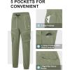 imageLittle Donkey Andy Mens Hiking Pants Lightweight Quick Dry Outdoor Running CargoLight Sage