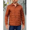 imageLittle Donkey Andy Mens Lightweight Quilted Puffer Jacket Windproof Thermal Winter Coat with Recycled InsulationBorange