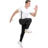 imageLittle Donkey Andy Mens Lightweight Tapered Joggers QuickDry Stretch Athletic Track Pants for Running Gym and Training1black