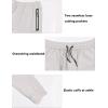 imageLittle Donkey Andy Mens Lightweight Tapered Joggers QuickDry Stretch Athletic Track Pants for Running Gym and Training3grayishwhite