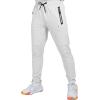 imageLittle Donkey Andy Mens Lightweight Tapered Joggers QuickDry Stretch Athletic Track Pants for Running Gym and Training4white