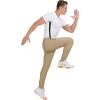 imageLittle Donkey Andy Mens Lightweight Tapered Joggers QuickDry Stretch Athletic Track Pants for Running Gym and Training5khaki