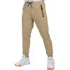 imageLittle Donkey Andy Mens Lightweight Tapered Joggers QuickDry Stretch Athletic Track Pants for Running Gym and Training5khaki