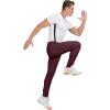 imageLittle Donkey Andy Mens Lightweight Tapered Joggers QuickDry Stretch Athletic Track Pants for Running Gym and Training7dark Red