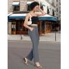 imageLittle Donkey Andy Womens Stretchy Straight Leg Dress Pants Business Casual Elastic Waist Cropped Work Pants with PocketsGrey