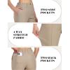 imageLittle Donkey Andy Womens Stretchy Straight Leg Dress Pants Business Casual Elastic Waist Cropped Work Pants with PocketsKhaki