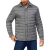 imageLittle Donkey Andy Mens Lightweight Quilted Puffer Jacket Windproof Thermal Winter Coat with Recycled InsulationBgrey