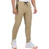 imageLittle Donkey Andy Mens Lightweight Tapered Joggers QuickDry Stretch Athletic Track Pants for Running Gym and Training5khaki