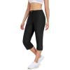imageLittle Donkey Andy Womens Stretchy Straight Leg Dress Pants Business Casual Elastic Waist Cropped Work Pants with PocketsCropped Pantsblack