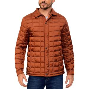 imageLittle Donkey Andy Mens Lightweight Quilted Puffer Jacket Windproof Thermal Winter Coat with Recycled InsulationBorange