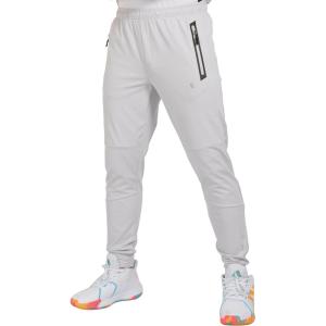 imageLittle Donkey Andy Mens Lightweight Tapered Joggers QuickDry Stretch Athletic Track Pants for Running Gym and Training3grayishwhite