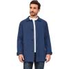 imageLittle Donkey Andy Mens Waterproof MidLength Trench Coat Lightweight Long Rain Coat Single Breasted OvercoatBlue Heather