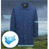 imageLittle Donkey Andy Mens Waterproof MidLength Trench Coat Lightweight Long Rain Coat Single Breasted OvercoatBlue Heather