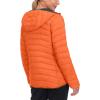 imageLittle Donkey Andy Womens Packable Lightweight Puffer Jacket Hooded Windproof Winter Coat with Recycled InsulationPackable Orange