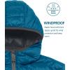 imageLittle Donkey Andy Mens Warm Waterproof Puffer Jacket Hooded Windproof Winter Coat with Recycled InsulationFjord Blue
