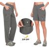 imageLittle Donkey Andy Womens Hiking Zip Off Pants Quick Dry Convertible Shorts UPF 50 Lightweight Outdoor Fishing Safari PantsZsteel Grey