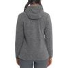 imageLittle Donkey Andy Womens Reversible Long Fleece Jacket Full Zip Polar Fleece Hoodie Lightweight Soft Warm Winter CoatDark Grey HeatherGranite Gray