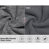 imageLittle Donkey Andy Womens Reversible Long Fleece Jacket Full Zip Polar Fleece Hoodie Lightweight Soft Warm Winter CoatDark Grey HeatherGranite Gray