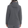imageLittle Donkey Andy Womens Reversible Long Fleece Jacket Full Zip Polar Fleece Hoodie Lightweight Soft Warm Winter CoatDark Grey HeatherGranite Gray
