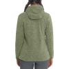 imageLittle Donkey Andy Womens Reversible Long Fleece Jacket Full Zip Polar Fleece Hoodie Lightweight Soft Warm Winter CoatOlive HeatherOlive