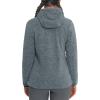 imageLittle Donkey Andy Womens Reversible Long Fleece Jacket Full Zip Polar Fleece Hoodie Lightweight Soft Warm Winter CoatStormy Weather HeatherBlack