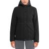 imageLittle Donkey Andy Womens Reversible Long Fleece Jacket Full Zip Polar Fleece Hoodie Lightweight Soft Warm Winter CoatStormy Weather HeatherBlack
