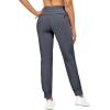 imageLittle Donkey Andy Womens Stretch Joggers with Pockets QuickDry Lightweight Running Pants for WomenDark Grey