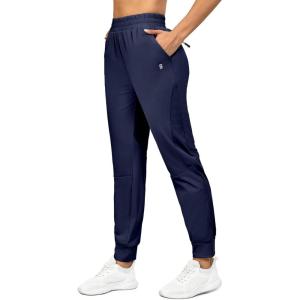 imageLittle Donkey Andy Womens Stretch Joggers with Pockets QuickDry Lightweight Running Pants for WomenDark Blue