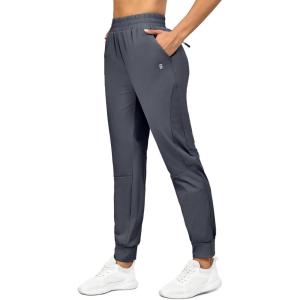 imageLittle Donkey Andy Womens Stretch Joggers with Pockets QuickDry Lightweight Running Pants for WomenDark Grey