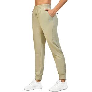 imageLittle Donkey Andy Womens Stretch Joggers with Pockets QuickDry Lightweight Running Pants for WomenKhaki
