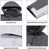 imageLittle Donkey Andy Mens Waterproof Rain Jacket Outdoor Lightweight Rain Shell Coat for HikingGolfTravelB1steel GrayLight Gray