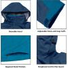 imageLittle Donkey Andy Mens Waterproof Rain Jacket Outdoor Lightweight Rain Shell Coat for HikingGolfTravelB7deep BlueAqua