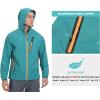 imageLittle Donkey Andy Mens Waterproof Rain Jacket Outdoor Lightweight Rain Shell Coat for HikingGolfTravelD2blueultra Lightweight