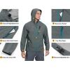 imageLittle Donkey Andy Mens Waterproof Rain Jacket Outdoor Lightweight Rain Shell Coat for HikingGolfTravelD4greyultra Lightweight