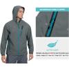 imageLittle Donkey Andy Mens Waterproof Rain Jacket Outdoor Lightweight Rain Shell Coat for HikingGolfTravelD4greyultra Lightweight