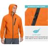 imageLittle Donkey Andy Mens Waterproof Rain Jacket Outdoor Lightweight Rain Shell Coat for HikingGolfTravelD5orangeultra Lightweight