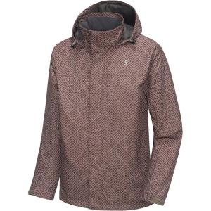 imageLittle Donkey Andy Mens Waterproof Rain Jacket Outdoor Lightweight Rain Shell Coat for HikingGolfTravelB13yellowBrown