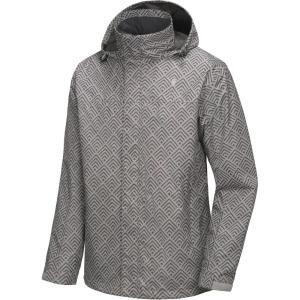 imageLittle Donkey Andy Mens Waterproof Rain Jacket Outdoor Lightweight Rain Shell Coat for HikingGolfTravelB15whiteGrey